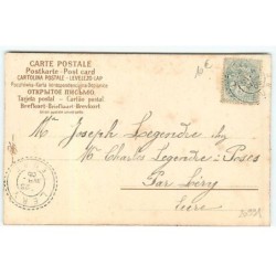 n°20991 - Clapsaddle - Heureux Pâques - Ange sur un oeuf, jouant du tambourin