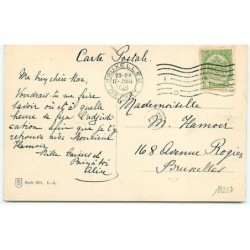 n°11227 - Carte Fantaisie - Femme avec Chapeau Rose - Série 809