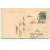 n°21036 - Carte Gaufrée - Glückliches Neues Jahr - Garçon tombé en portant des skis