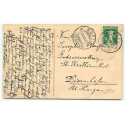 n°11230 - Carte Fantaisie Gaufrée - Fröhliche Weihnachten - Angelots soulevant un sapin