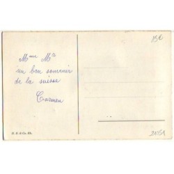 n°21151 - Carte Brodée - Gruss aus der Schnveiz - Chalet et Edelweis