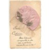 n°21155 - Bonnet Sainte-Catherine - Petite Catherinette, c'est aujourd'hui ... ta tête - Bonnet rose