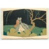 n°21166 - Style G. Meschini - Couple s'embrassant près d'un arbre dans la nuit