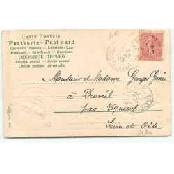 n°21200 - Carte Gaufrée - Meilleurs Voeux - Clair de Lune
