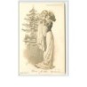 n°2122 - Fröhliche weihnachten - Femme soulevant une fillette pour lui montrer le sapin