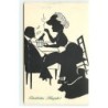 n°21222 - MM Vienne n°372 - Glückliches Neujahr ! - Couple fumant autour d'un verre - Silhouette