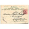 n°21243 - Carte Gaufrée - Style Caspari - Fillette près d'un Bonhomme de Neige