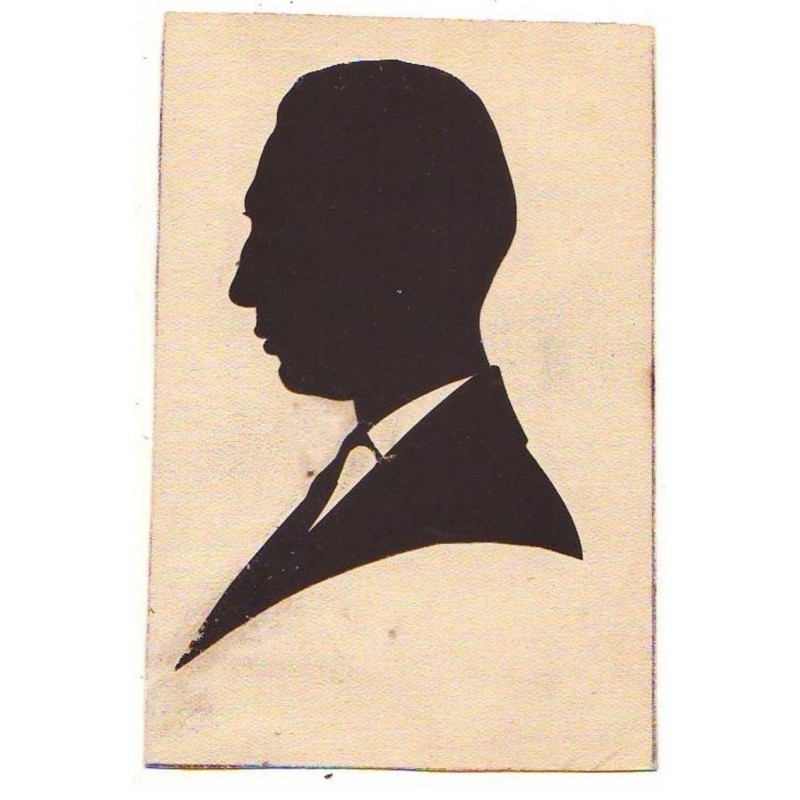 n°21265 - Silhouette - Profil d'un homme en costume