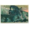 n°21288 - Carte Gaufrée - Bonne Année 1906 - Train