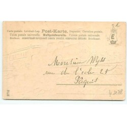 n°21288 - Carte Gaufrée - Bonne Année 1906 - Train
