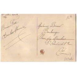 n°21302 - Carte Brodée - Prénom Louise - Pensée et liseron
