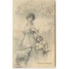 n°11271 - Carte Illustrateur - MM Vienne n°300 - Femme, Fillette et Mouton