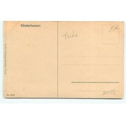 n°21355 - Arthur Thiele - Die Forstbeamtin - Enfants, un en chasseur, l'autre portant un fagot de bois, et un teckel