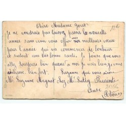 n°21356 - Pauli Ebner - Bonne et Heureuse année - Fillettes ramassant des champignons, et des trèfles