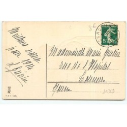 n°21369 - Carte Gaufrée - Bonne Année - Enfant près d'un éphéméride