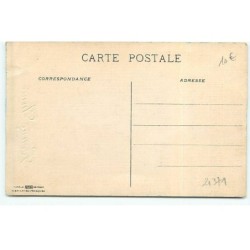 n°21371 - Carte Peinte à la Main - Bonne Année - Pierrot avec un bouquet regardant un chat noir