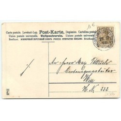 n°21386 - Fröhliche Weihnachten - Fillette portant un sapin, et une poupée