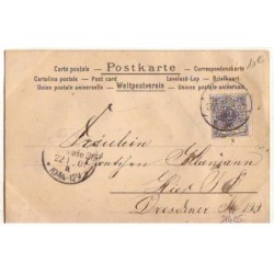 n°21405 - Femme de profil avec une couronne de paquerettes dans les cheveux - Carte paillettes et perles