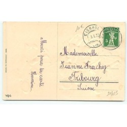n°21425 - Carte Gaufrée - Bonne Année - Enfants sur des luges