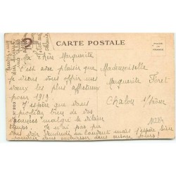 n°11284 - Carte Fantaisie - Bonne Année - Fillette et chat noir