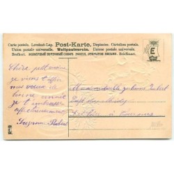 n°11286 - Carte Fantaisie Gaufrée - Heureuse Année - Fillettes dans une Automobile