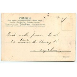 n°21447 - Deux Lièvres autour d'un bébé dans une coquille d'oeuf