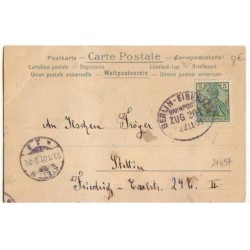 n°21451 - Carte Brodée - Bons Baisers - Oiseaux rouge-gorge