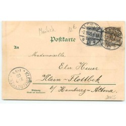 n°21455 - A. Mailick - Jeune femme portant un teckel, regardant une chèvre et deux chevreaux
