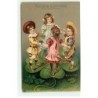 n°21485 - Carte Gaufrée - Herzlichen Glückwunsch zum Geburtstage - Enfants faisant une ronde