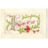 n°21503 - Carte Brodée - Prénom Louise - Myosotis