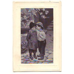 n°21504 - Carte Tissée Soie...