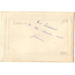 n°21504 - Carte Tissée Soie - Couple d'enfants se tenant par l'épaule