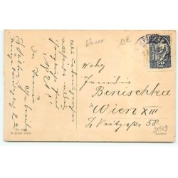 n°21509 - P. Ebner - MM Vienne n°1080 - Herzliche Neujahrsgruss - Fillettes avec un manteau en rouge et des ramoneurs
