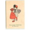 n°21511 - P. Ebner - MM Vienne n°1078 - Die Herzlichen Glückwunsche zum Geburtstag - Fillettes, l'une portant un bouquet