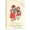 n°21513 - P. Ebner - MM Vienne n°1078 - Herzliche Neujahrsgruss - Fillettes, une avec un bouquet