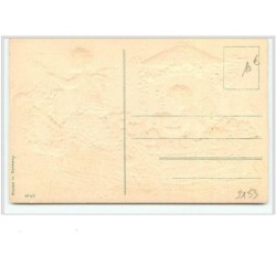 n°2153 - Carte Gaufrée - To my valentine - Angelots sur une barque avec des coeurs