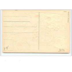 n°2154 - Carte Gaufrée - From a true heart - Angelots avec des coeurs dans une voiture