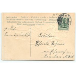 n°21543 - Carte Gaufrée - Herzlichen Glückwunsch zum Geburtstage - Fillette avec deux chatons - chat