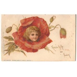 n°21556 - Fillette au coeur...