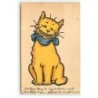 n°21569 - MM Vienne n°417 - Dessin d'un chat jaune portant un foulard bleu