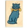 n°21571 - MM Vienne n°417 - Dessin d'un chat bleu portant un foulard jaune